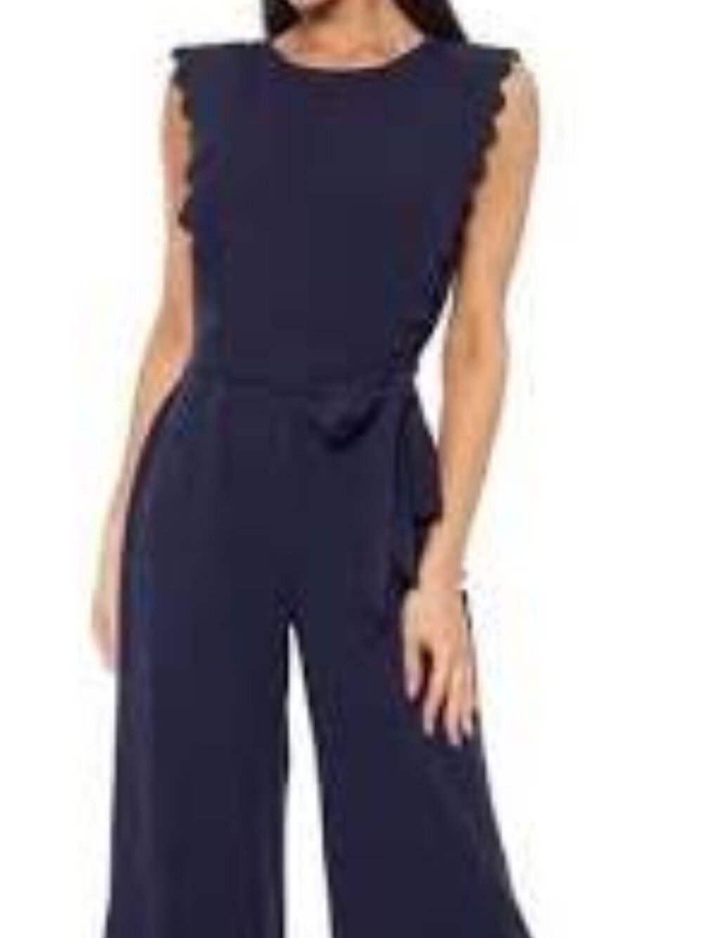 Isaac Mizrahi Navy Blue Wide Leg Jumpsuit